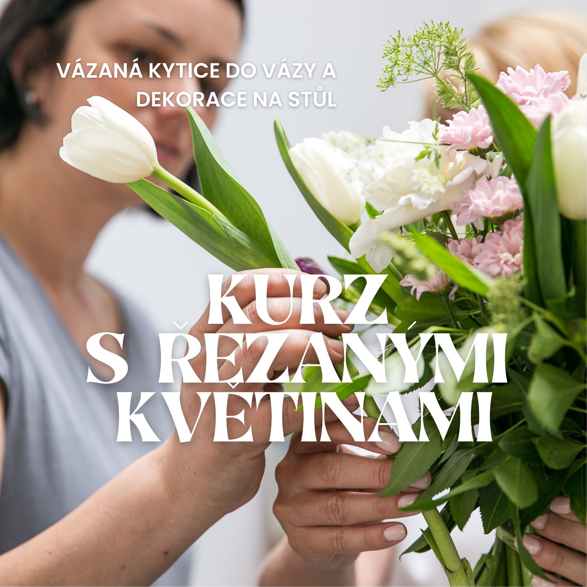 Vázaná květina a aranž na stůl    1 880,-Kč